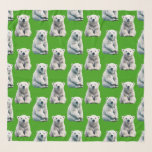 Green Polar Bear Pattern Design  Scarf<br><div class="desc">White Polar Bear on Green Background Seamless Repeat Pattern Design</div>