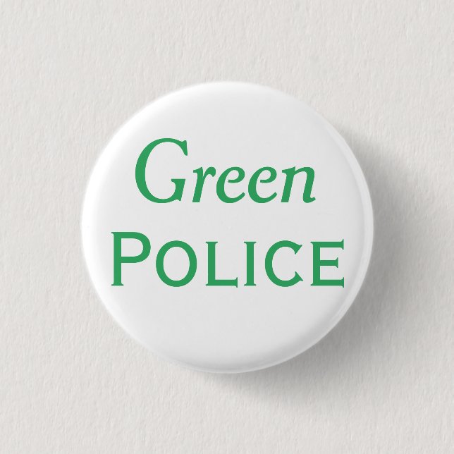 Green Police Button (Front)