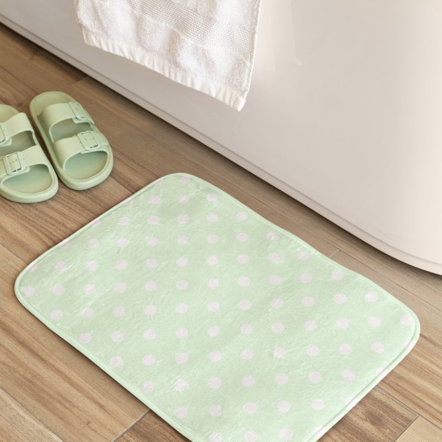 Green Polka Dot Bathroom Mat (Creator Uploaded)