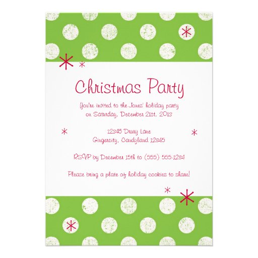 Polka Dot Party Invitations 8