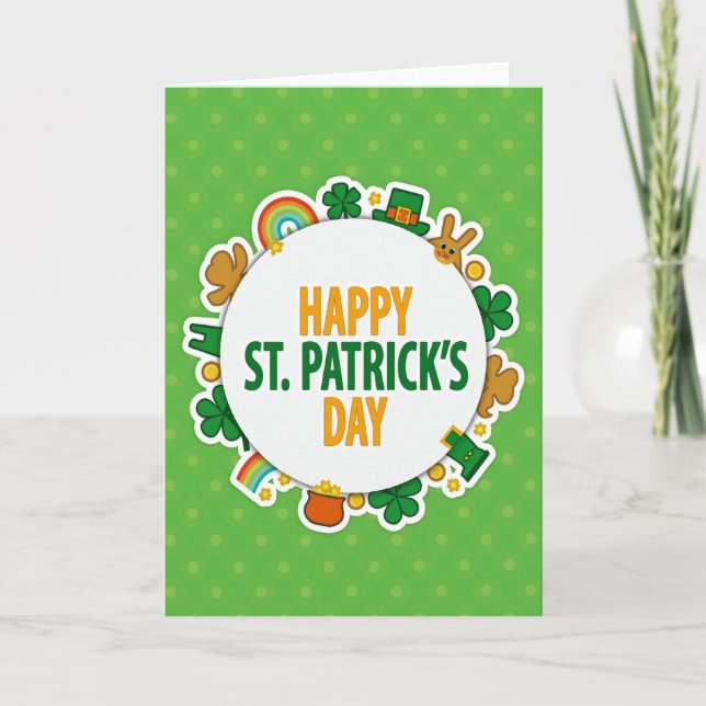 Green Polka Dot Day Card (Front)