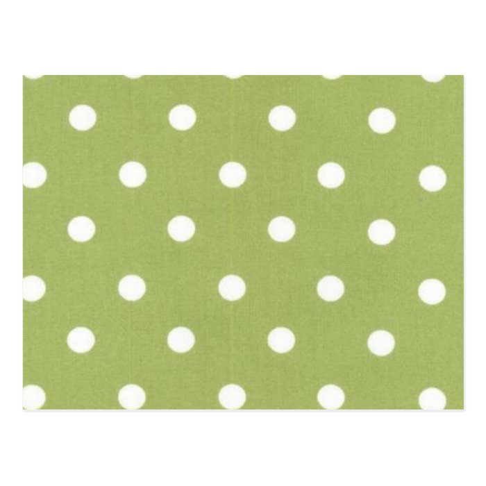 Green Polka Dot Design Post Cards