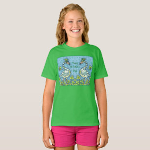 GREEN POLKA DOT FLAMINGOS, FUNNY ST. PATRICK'S DAY T-Shirt