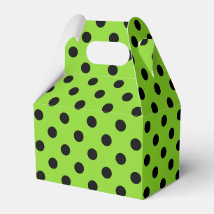 Green Polka Dot Halloween Gable Favor Box
