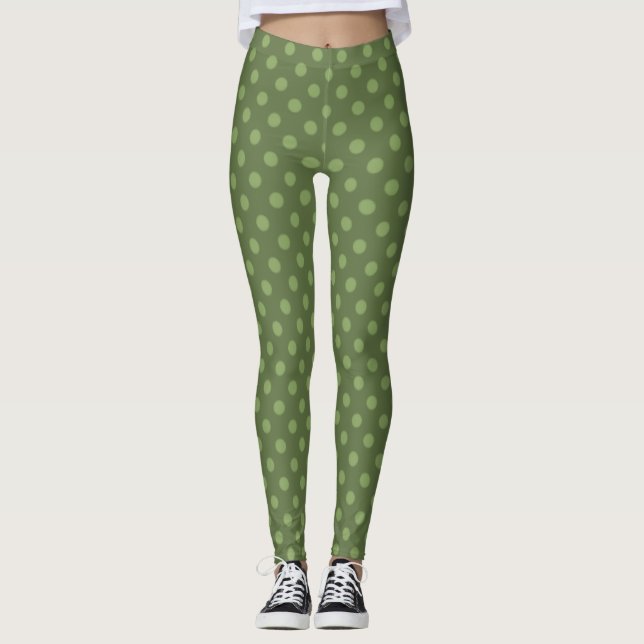 Green Polka Dot Leggings (Front)
