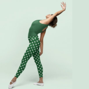 Green Polka Dot Leggings