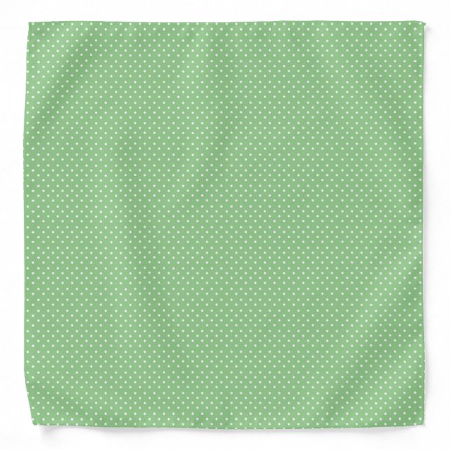 Green Polka Dot Pattern Bandana (Front)
