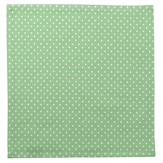 Green Polka Dot Pattern Cloth Napkin (Front)