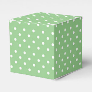 Green Polka Dot Pattern Favor Boxes