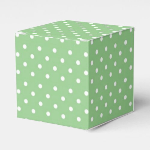 Green Polka Dot Pattern Favor Boxes