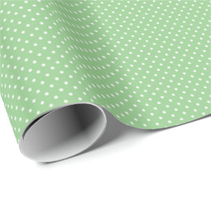 Green Polka Dot Pattern Wrapping Paper