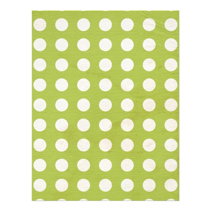 Green Polka Dot Scrapbooking Paper Letterhead