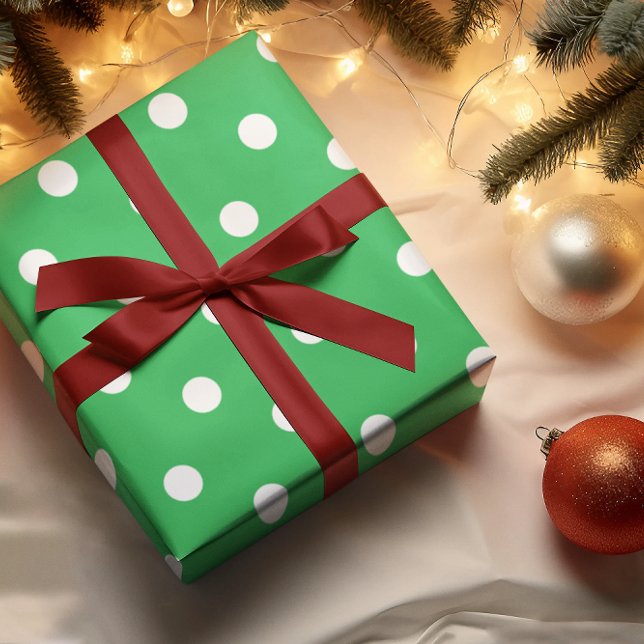 Green Polka Dot Wrapping Paper (Creator Uploaded)