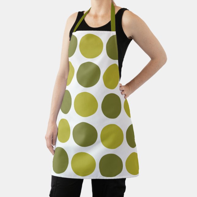 Green Polka Dots  Apron (Insitu)