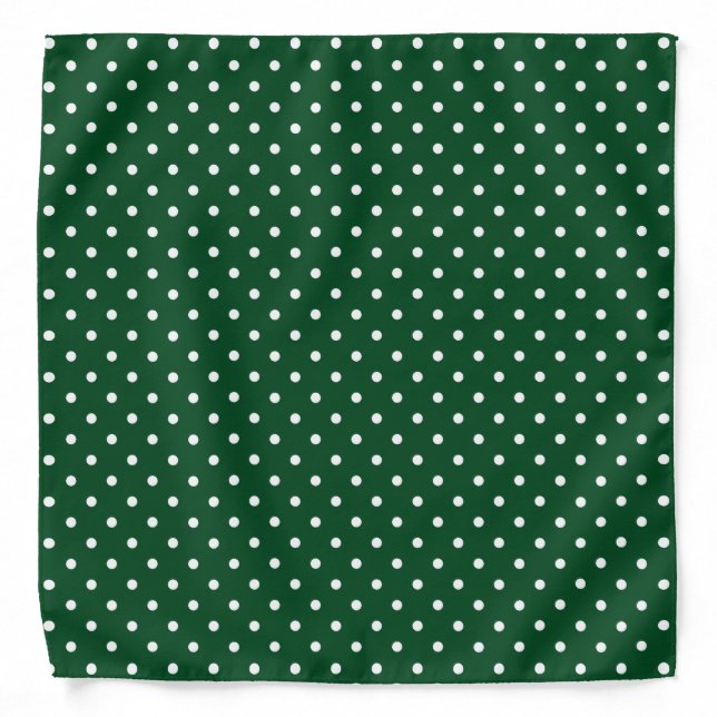 Green Polka Dots Bandana (Front)