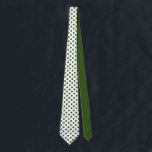 Green Polka Dots Christmas Neck Tie<br><div class="desc">This green polka dots Christmas necktie is a perfect gift for to present him with for the holiday season. The design features beautiful green polka dots in a white background.</div>