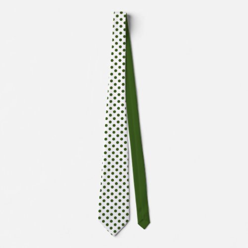 Green Polka Dots Christmas Neck Tie