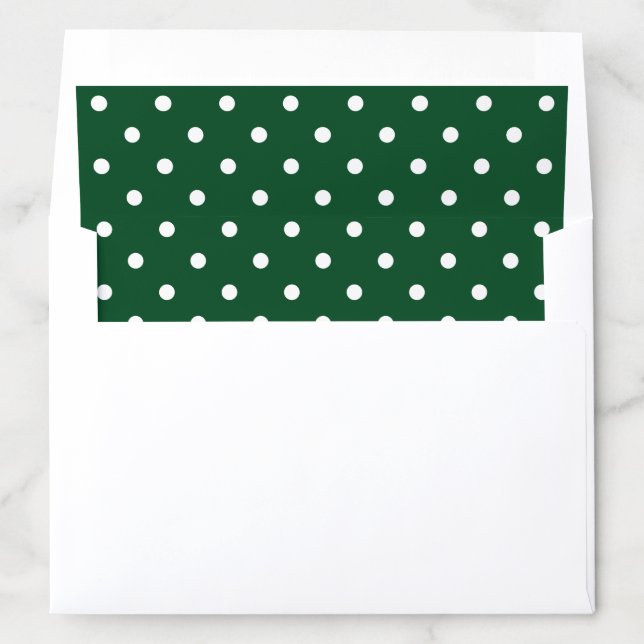 Green Polka Dots Envelope Liner (In Envelope)