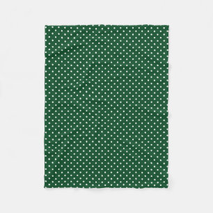 Green Polka Dots Fleece Blanket