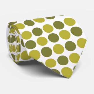Green Polka Dots  Neck Tie