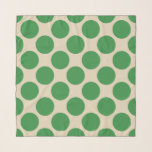 Green Polka Dots on Custom Cream Scarf<br><div class="desc">Geometric design with green polka dots on solid cream background. You can recolor the background by adjusting this product's main color. There exist other versions with different polka dots colors.</div>