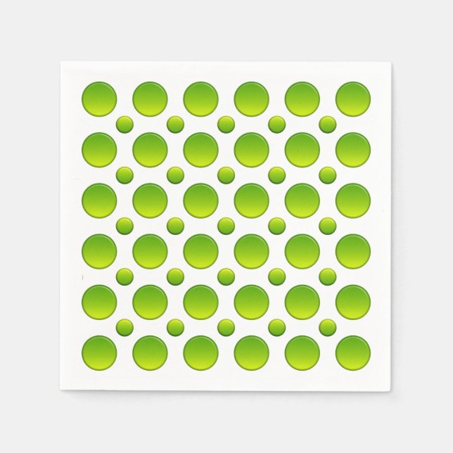 Green polka dots. paper napkins (Front)