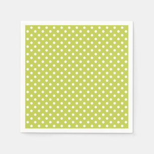 Green Polka Dots Pattern Paper Napkins