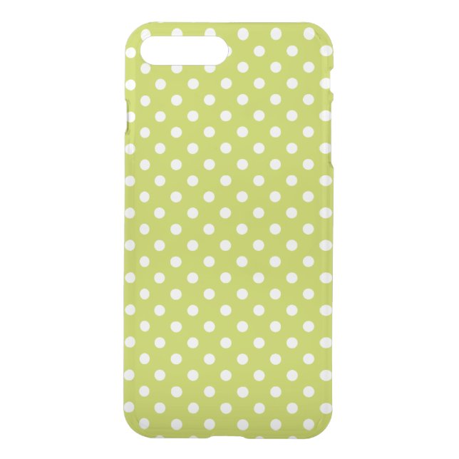 Green Polka Dots Pattern Uncommon iPhone Case (Back)