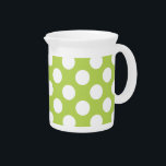 Green Polka Dots, Polka Dot Pattern, Dots, Dotted Beverage Pitcher<br><div class="desc">Cute,  fun and adorable polka dot pattern in green and white color. Modern and trendy gift,  perfect for the polka dots lover in your life.</div>