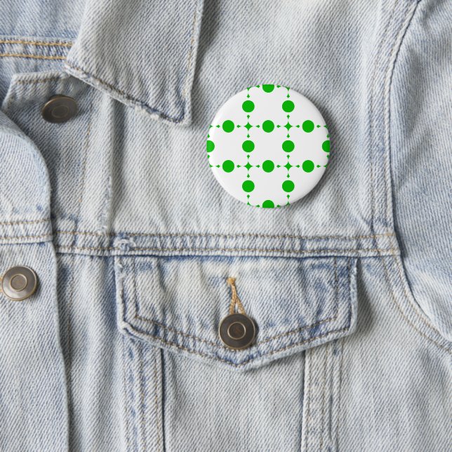Green Polka Dots, Polka Dot Pattern, Dots, Dotted Button (In Situ)