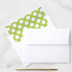 Green Polka Dots, Polka Dot Pattern, Dots, Dotted Envelope Liner