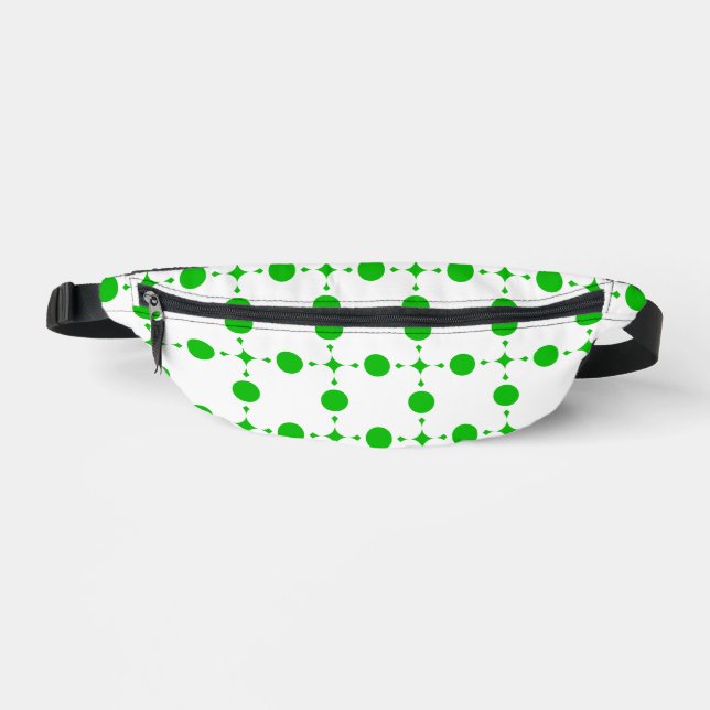 Green Polka Dots, Polka Dot Pattern, Dots, Dotted Fanny Pack (Front)
