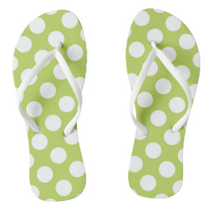 Green Polka Dots, Polka Dot Pattern, Dots, Dotted Flip Flops