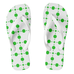 Green Polka Dots, Polka Dot Pattern, Dots, Dotted Flip Flops