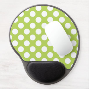 Green Polka Dots, Polka Dot Pattern, Dots, Dotted Gel Mouse Pad
