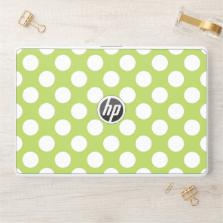 Green Polka Dots, Polka Dot Pattern, Dots, Dotted HP Laptop Skin