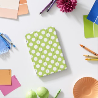 Green Polka Dots, Polka Dot Pattern, Dots, Dotted iPad Mini Cover