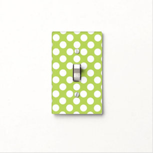 Green Polka Dots, Polka Dot Pattern, Dots, Dotted Light Switch Cover