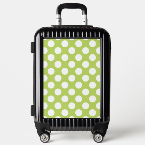 Green Polka Dots Polka Dot Pattern Dots Dotted Luggage