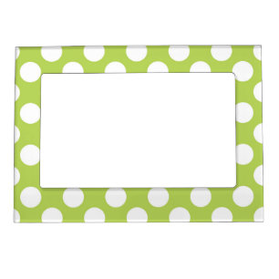 Green Polka Dots, Polka Dot Pattern, Dots, Dotted Magnetic Frame