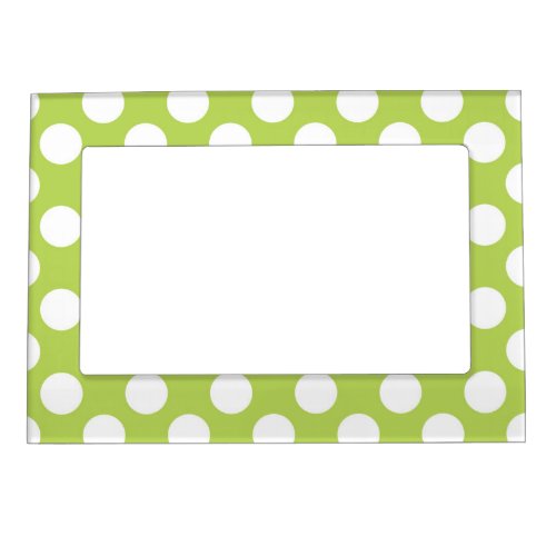 Green Polka Dots Polka Dot Pattern Dots Dotted Magnetic Frame