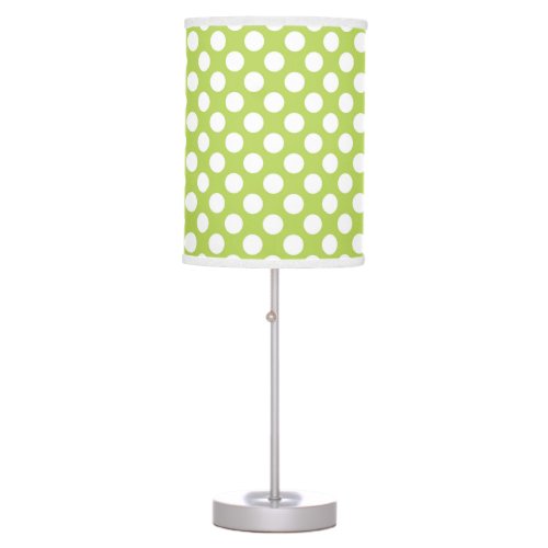 Green Polka Dots Polka Dot Pattern Dots Dotted Table Lamp