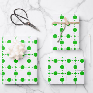 Green Polka Dots, Polka Dot Pattern, Dots, Dotted Wrapping Paper Sheets