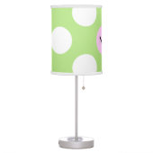 Green Polka Dots, Polka Dot Pattern, Monogram Table Lamp (Left)