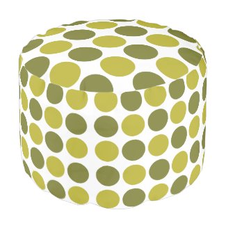 Green Polka Dots Pouf