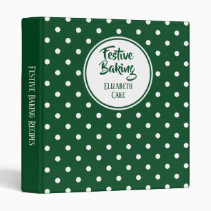 Green Polka Dots Recipe Binder