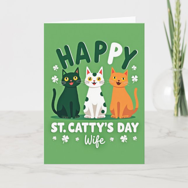 Green Polka Dots St Pattys Card (Front)
