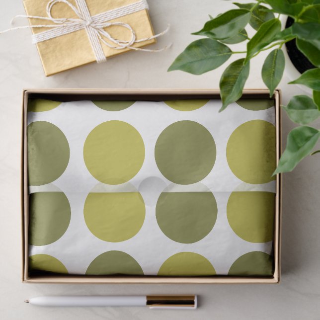 Green Polka Dots  Tissue Paper (Gift)