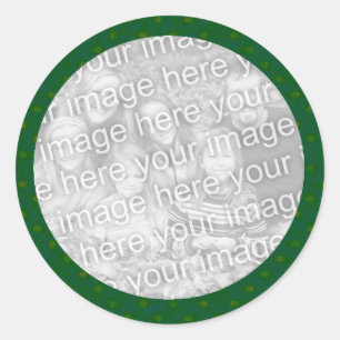 Green Polkadot Photo Sticker Template
