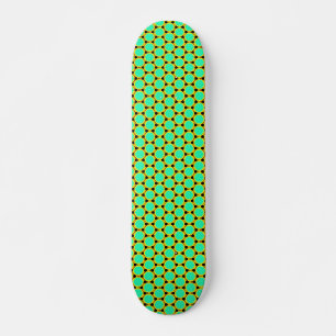 Green Polygon Pattern Skateboard Deck